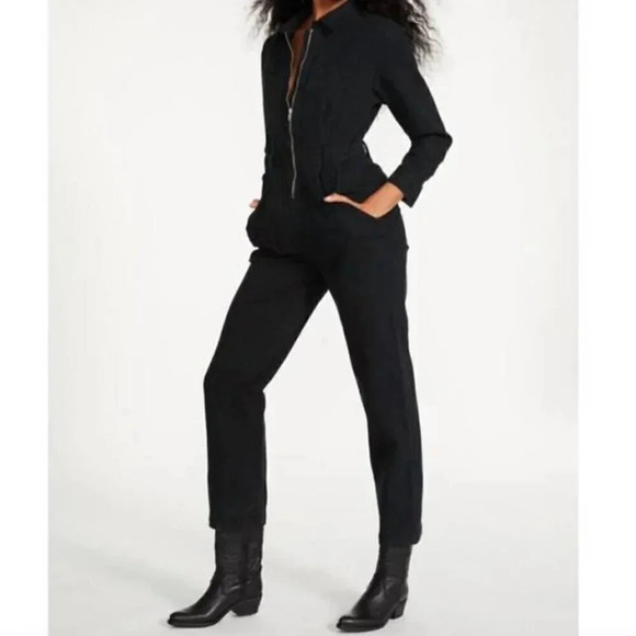 NEW Steve Madden Orly Long Sleeve Jumpsuit Utility Black, Sizes S & M - Picture 5 of 12